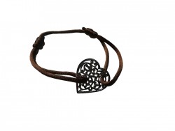 Bracelet Pendant WHITE GOLD "Heart" Large...ON SALE!